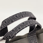 Hermes Tote Her Line Cabas Canvas Gray Silver — view 7