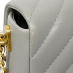 Chanel Shoulder Bag Che Blanc Lambskin Gray Gold — view 7