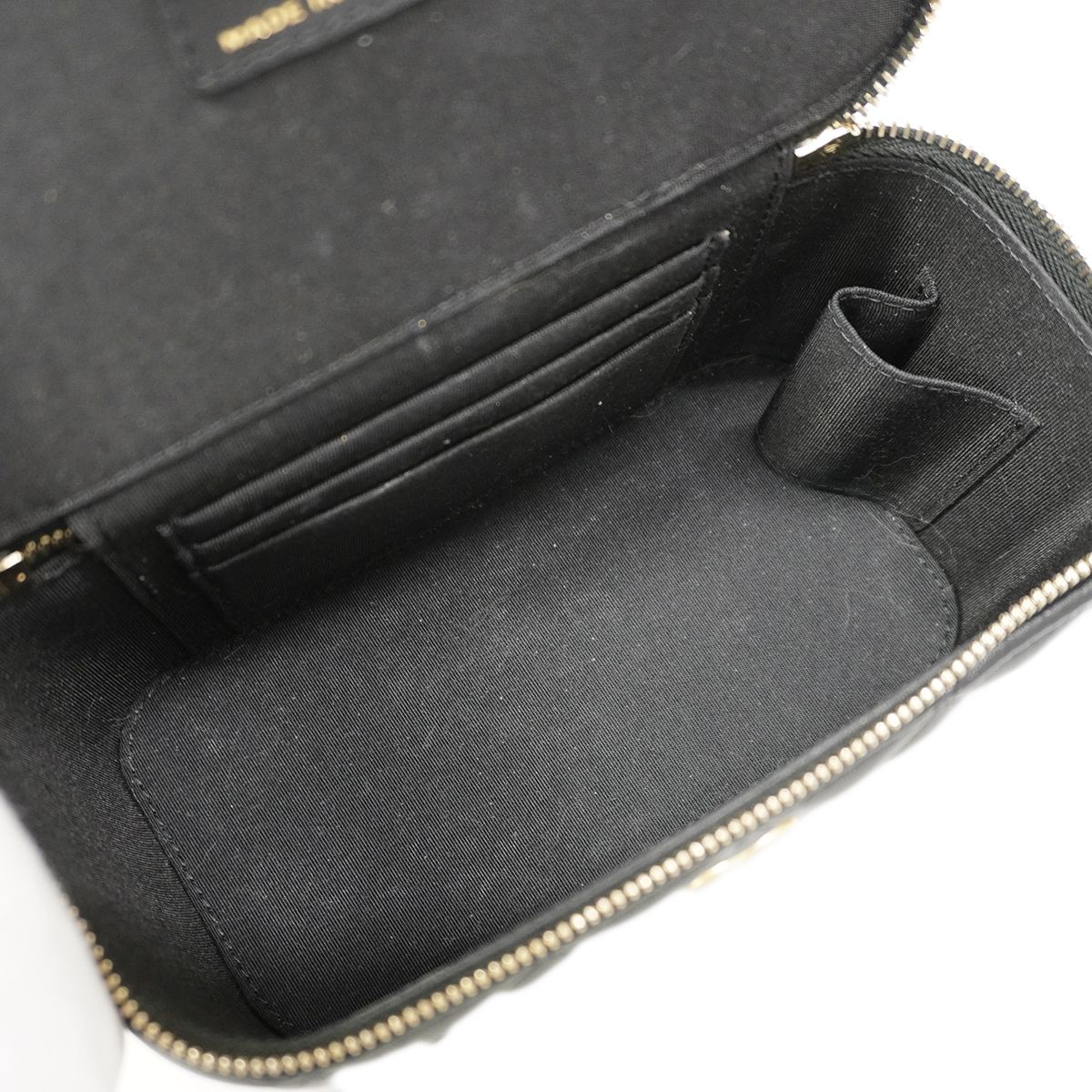 Chanel Vanity Bag Quilted Lambskin Black Gold 2-Way — view 4