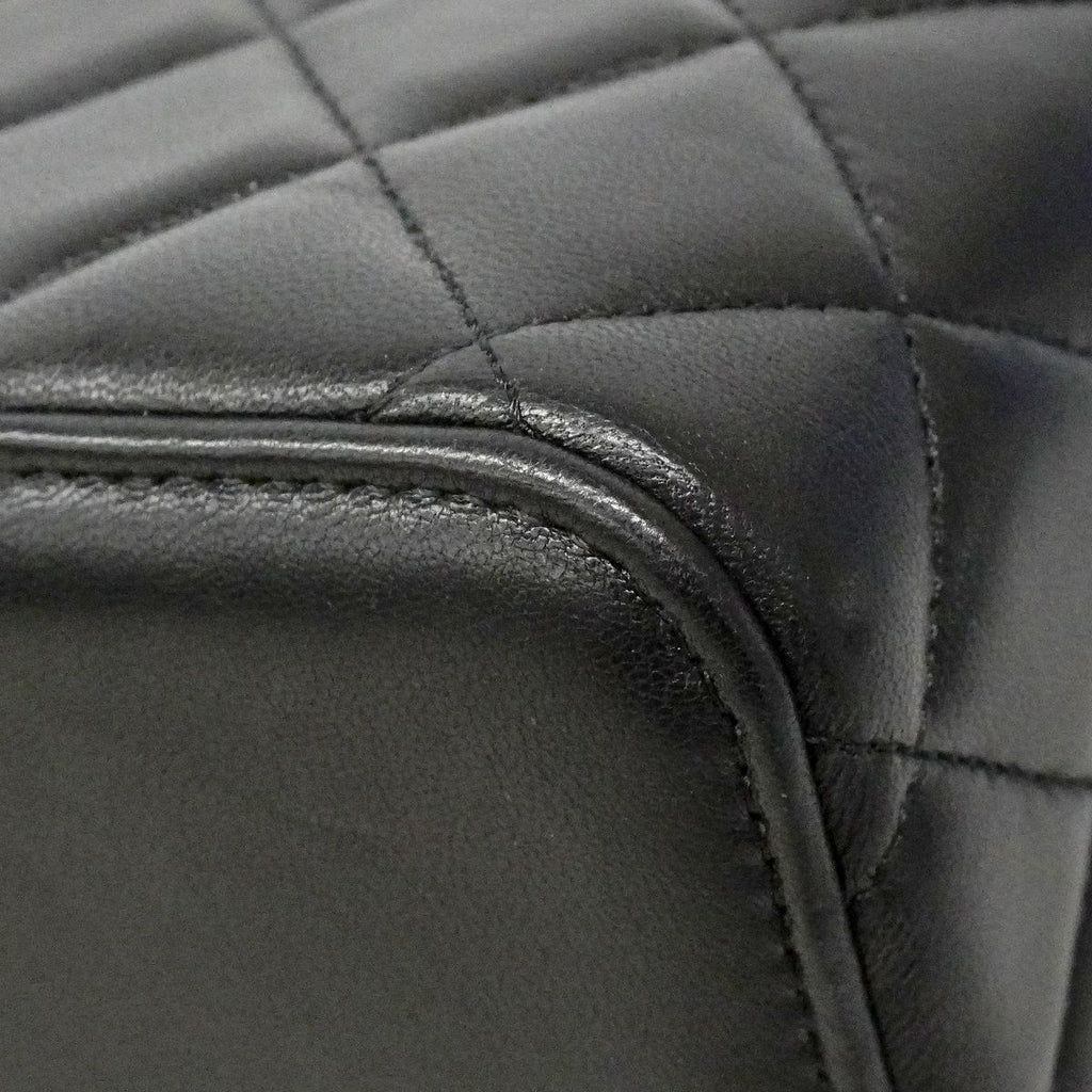 Chanel Vanity Bag Quilted Lambskin Black Gold 2-Way — view 6