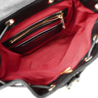 Chanel Backpack Quilted Caviar Leather Black Champagne Gold — view 4