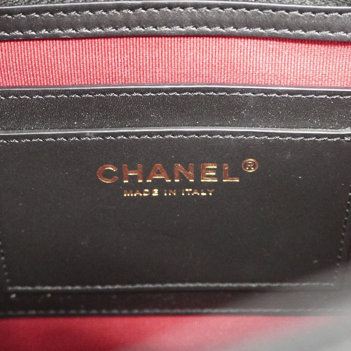 Chanel Backpack Quilted Caviar Leather Black Champagne Gold — view 5