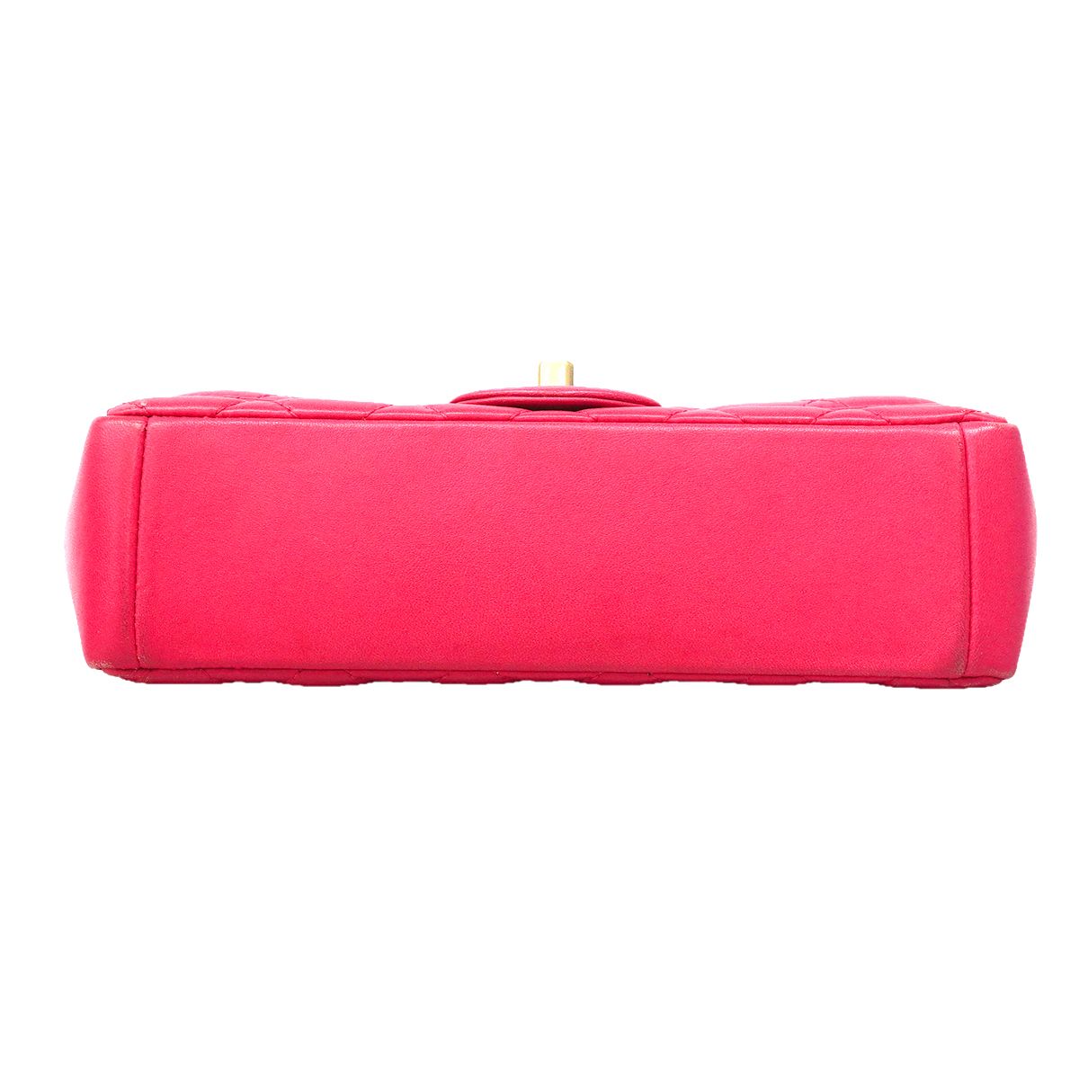 Chanel Shoulder Bag Quilted Lambskin Pink Champagne Gold — view 3