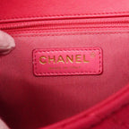 Chanel Shoulder Bag Quilted Lambskin Pink Champagne Gold — view 5