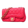 Chanel Shoulder Bag Quilted Lambskin Pink Champagne Gold