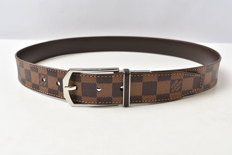 Louis Vuitton Belt Damier Reversible Leather Black Brown 90 — view 9