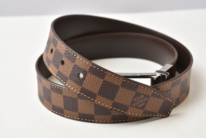 Louis Vuitton Belt Damier Reversible Leather Black Brown 90 — view 2