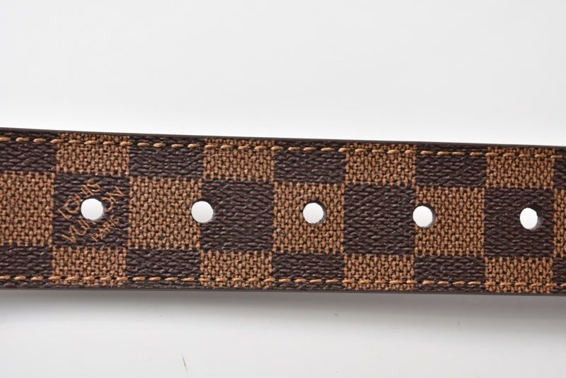 Louis Vuitton Belt Damier Reversible Leather Black Brown 90 — view 8