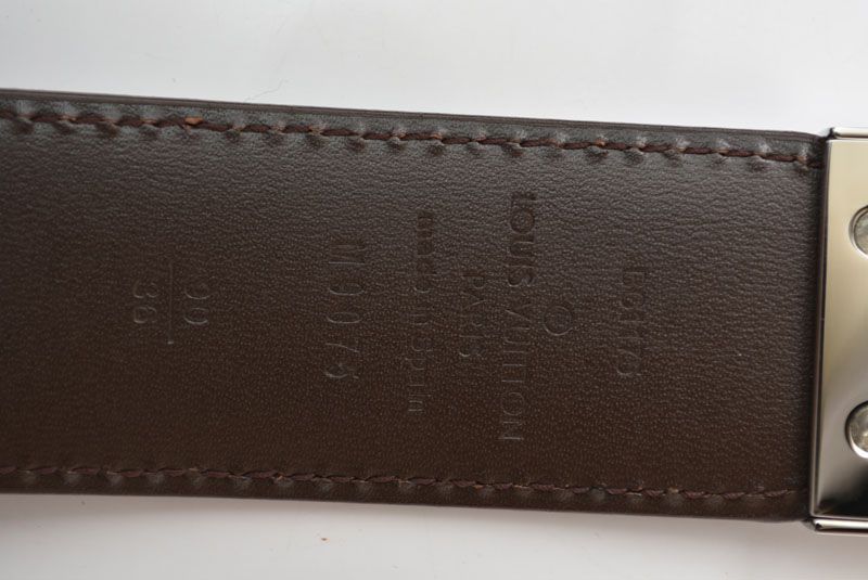 Louis Vuitton Belt Damier Reversible Leather Black Brown 90 — view 6