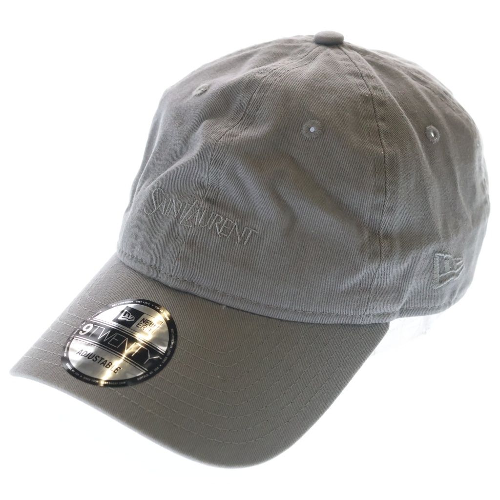Saint Laurent Paris New Era Logo Baseball Cap Hat Cotton Gray