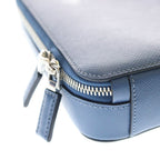 Prada Body Shoulder Bag Light Blue Saffiano 2 Silver — view 5