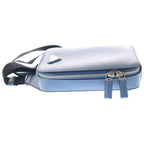 Prada Body Shoulder Bag Light Blue Saffiano 2 Silver — view 3
