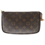 Louis Vuitton Monogram Accessoire Handbag Brown Leather Gold