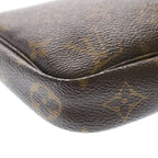 Louis Vuitton Monogram Accessoire Handbag Brown Leather Gold — view 5