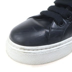 Prada Low Cut Leather Sneakers Black — view 6