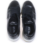 Prada Low Cut Leather Sneakers Black — view 4