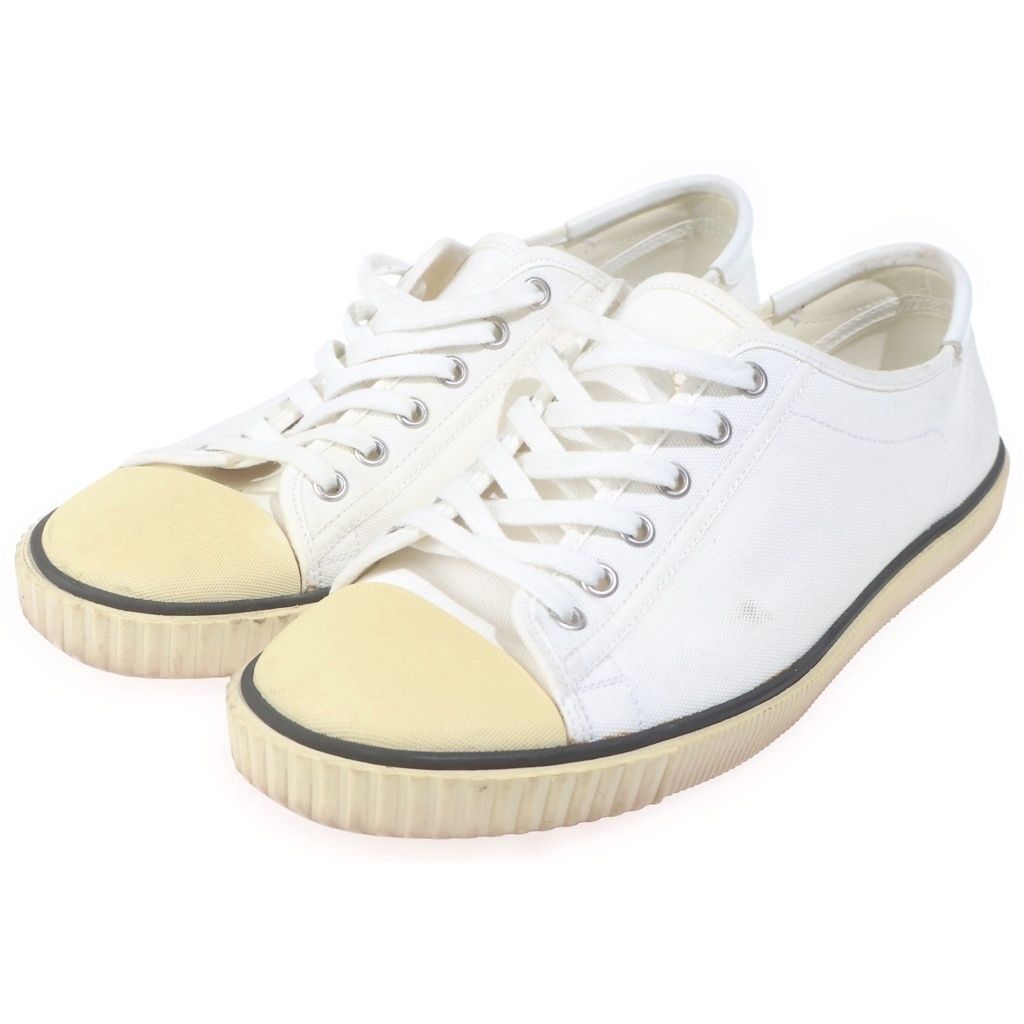 Celine Blank Canvas Low Cut Sneakers White — view 2