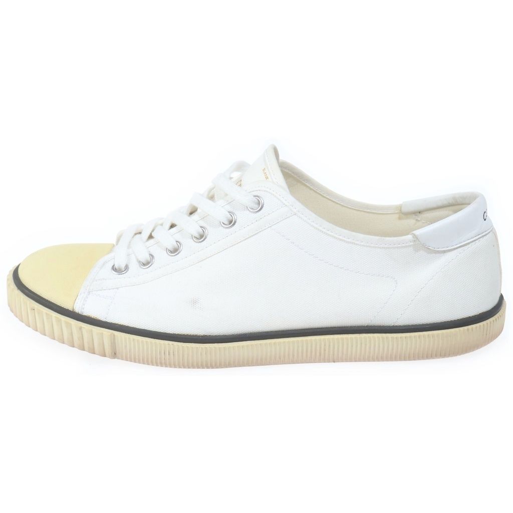 Celine Blank Canvas Low Cut Sneakers White
