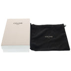 Celine Triomphe Strap Wallet Nino Bifold Coin Case Black Leather Gold — view 6