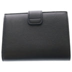 Celine Triomphe Strap Wallet Nino Bifold Coin Case Black Leather Gold — view 2