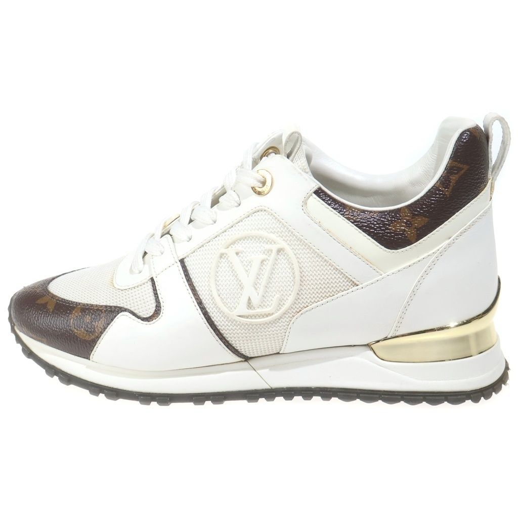 Louis Vuitton Monogram Canvas Run Away Line Low Cut Sneakers White Leather