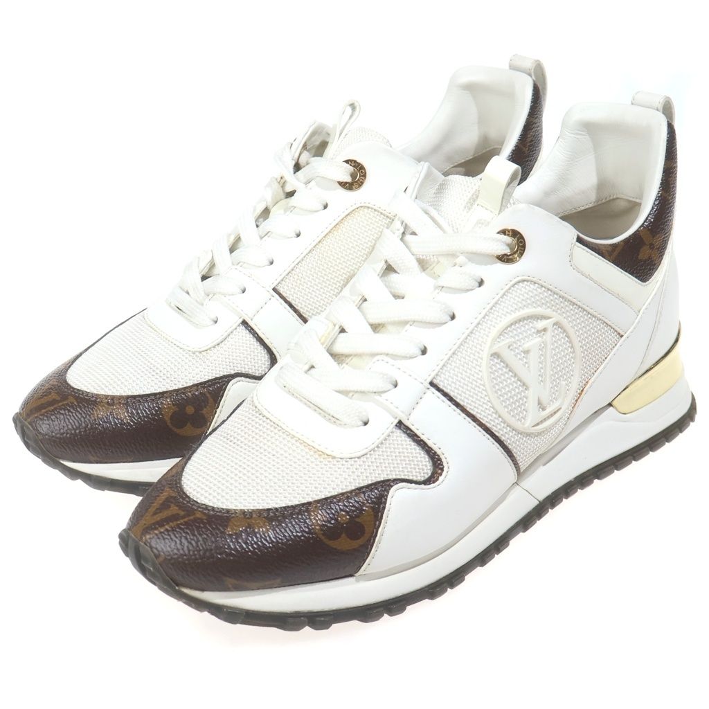 Louis Vuitton Monogram Canvas Run Away Line Low Cut Sneakers White Leather — view 2