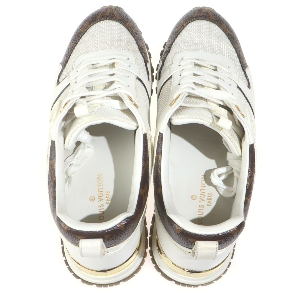 Louis Vuitton Monogram Canvas Run Away Line Low Cut Sneakers White Leather — view 4