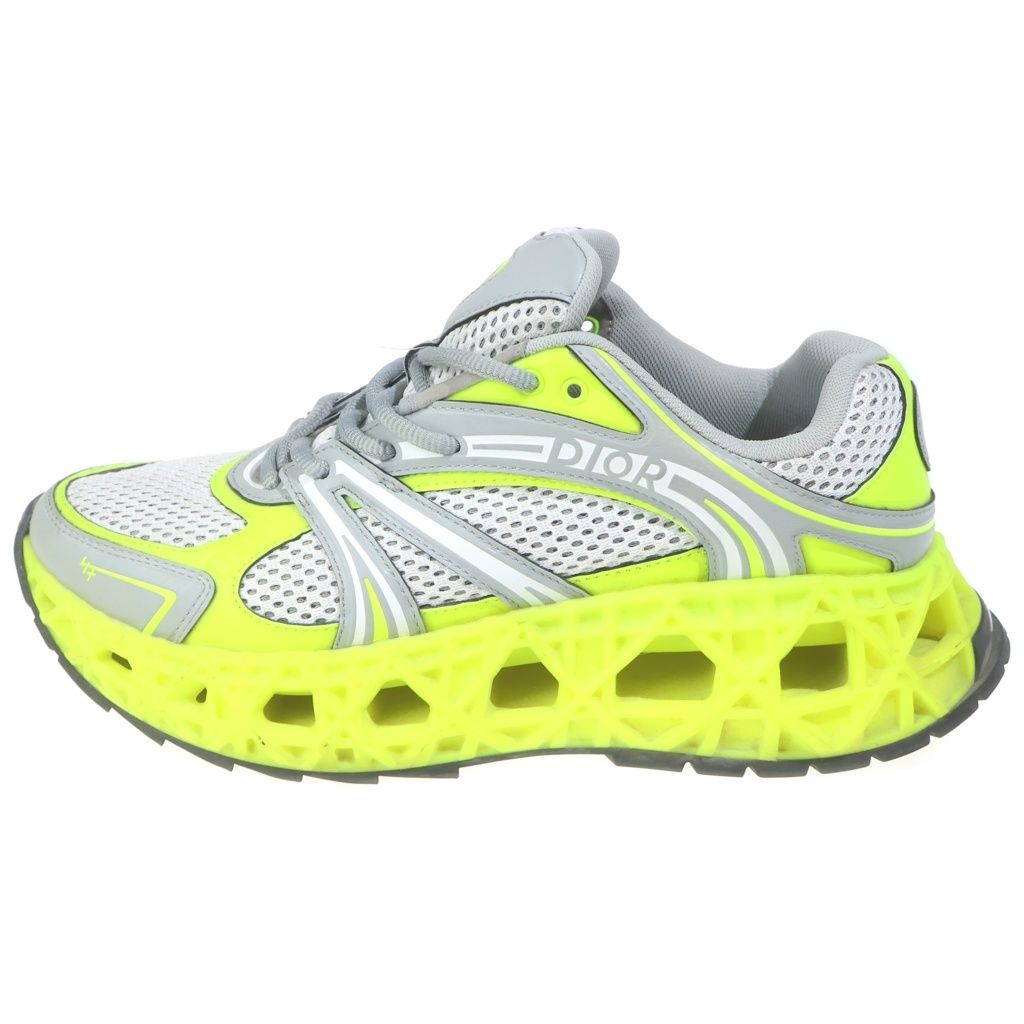 Dior 35 Nxxt Sneakers Technical Fabric Gray Yellow