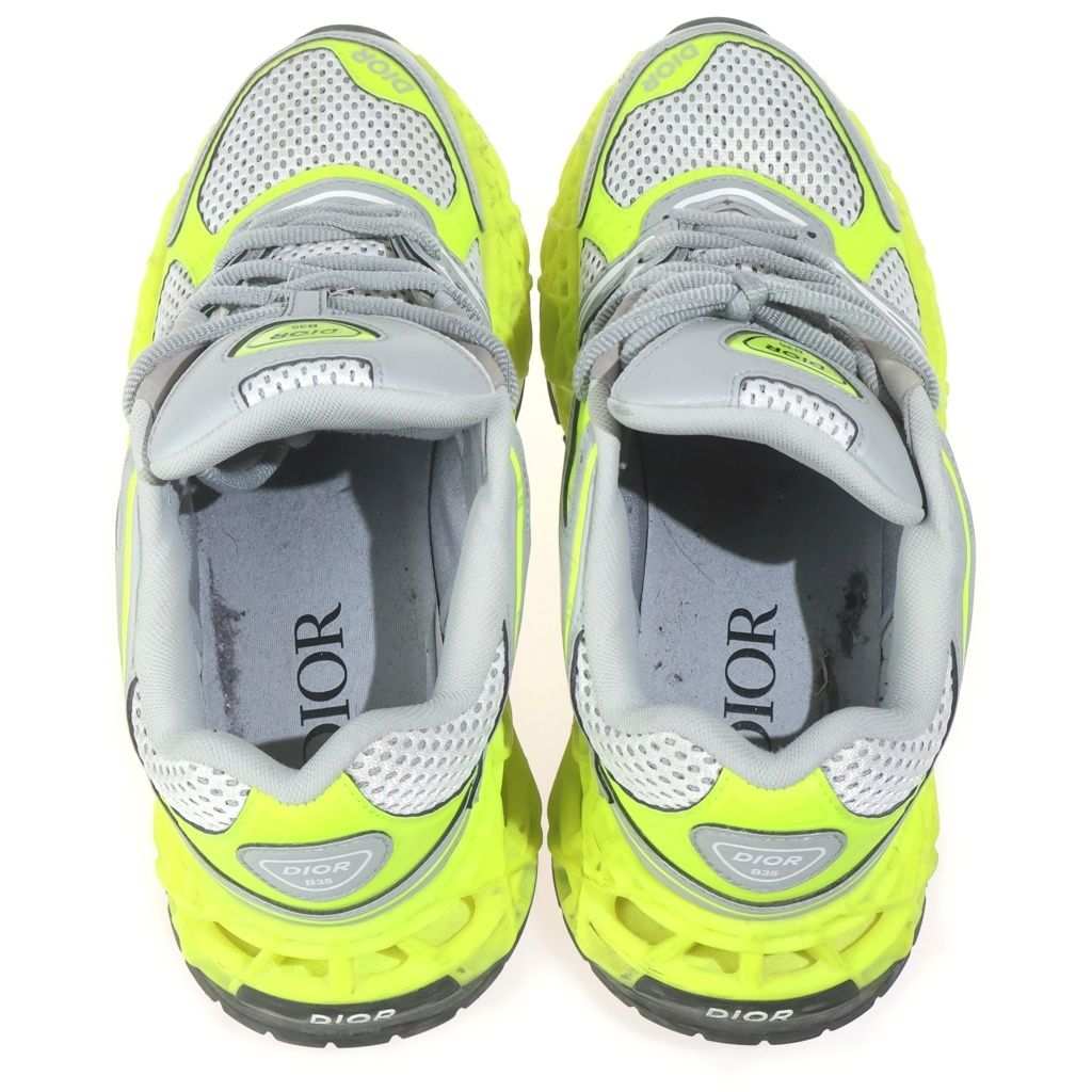 Dior 35 Nxxt Sneakers Technical Fabric Gray Yellow — view 4