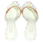 Louis Vuitton LV Takashi Murakami 6 AM Monogram Pin Heels Mules White Multicolor — view 4