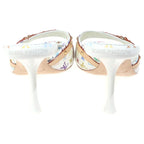 Louis Vuitton LV Takashi Murakami 6 AM Monogram Pin Heels Mules White Multicolor — view 3