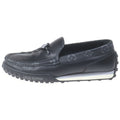 Louis Vuitton LV Leather Loafers Driving Shoes Moccasins Logo Black