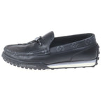 Louis Vuitton LV Leather Loafers Driving Shoes Moccasins Logo Black