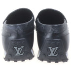 Louis Vuitton LV Leather Loafers Driving Shoes Moccasins Logo Black — view 3
