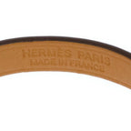 Hermes Rival Double Tour Pink Leather Gold Bracelet — view 5