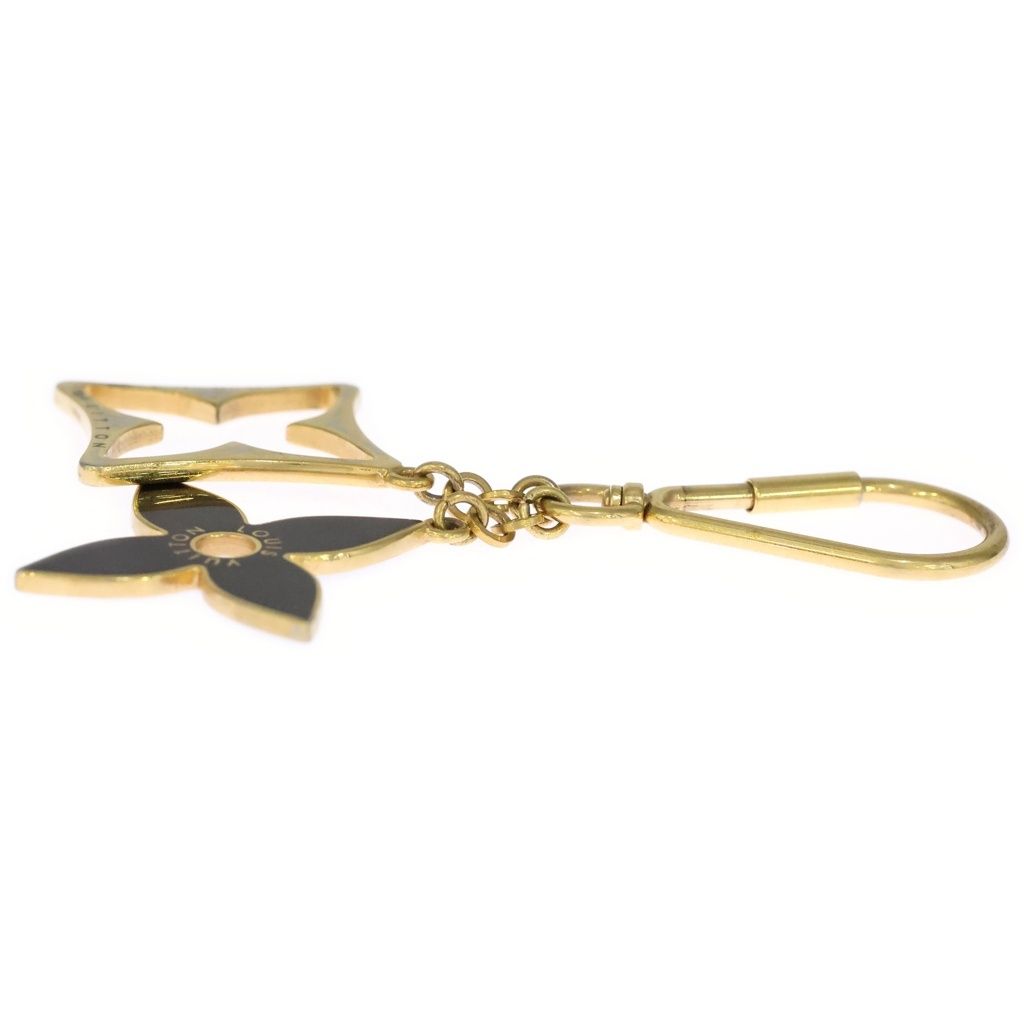 Louis Vuitton Porte Cles Puzzle Key Holder Bag Charm Gold Plated Black — view 4