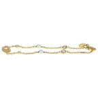 Dior CD Logo Rhinestone Bracelet Gold — view 4