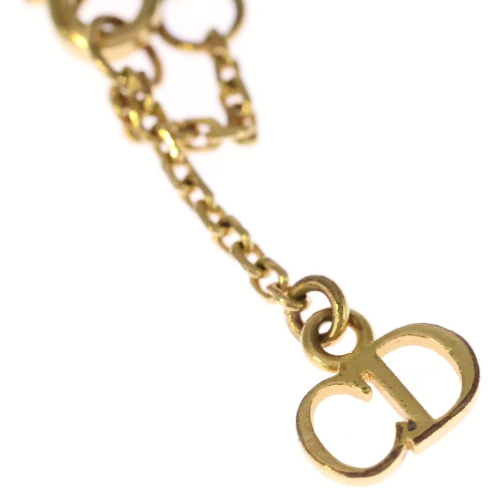 Dior CD Logo Rhinestone Bracelet Gold — view 6