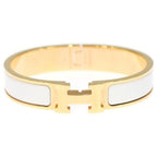 Hermes Clic Clac Bangle Bracelet White Gold — view 4