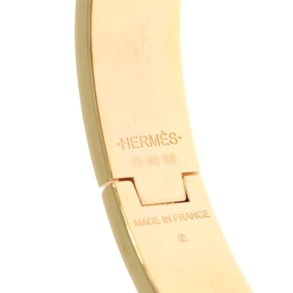 Hermes Clic Clac Bangle Bracelet White Gold — view 5