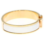 Hermes Clic Clac Bangle Bracelet White Gold — view 3