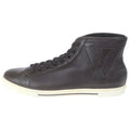 Louis Vuitton LV Logo Leather High Cut Sneakers Brown