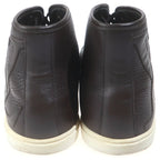 Louis Vuitton LV Logo Leather High Cut Sneakers Brown — view 3
