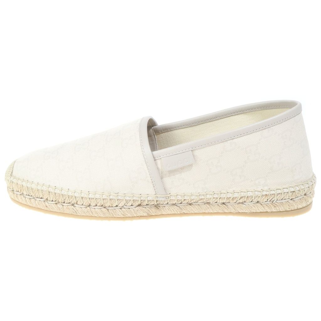 Gucci GG Canvas Espadrilles Slip on Shoes White