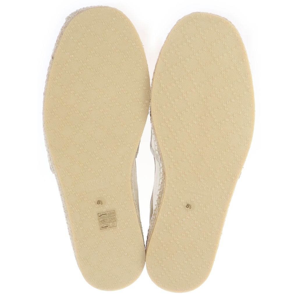 Gucci GG Canvas Espadrilles Slip on Shoes White — view 5
