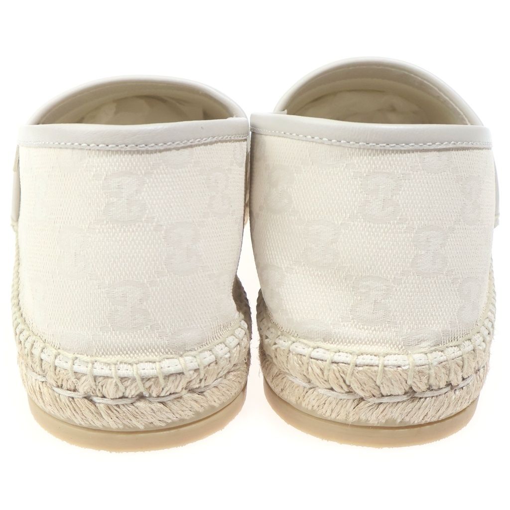 Gucci GG Canvas Espadrilles Slip on Shoes White — view 3