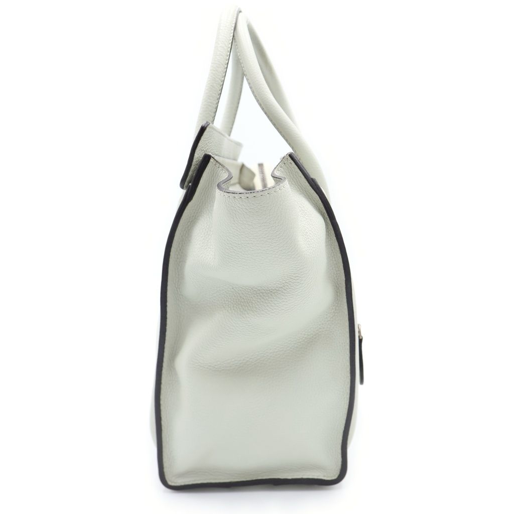 Celine Luggage Micro Handbag Light Green Leather Silver — view 3