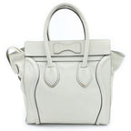 Celine Luggage Micro Handbag Light Green Leather Silver — view 2
