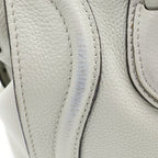 Celine Luggage Micro Handbag Light Green Leather Silver — view 8