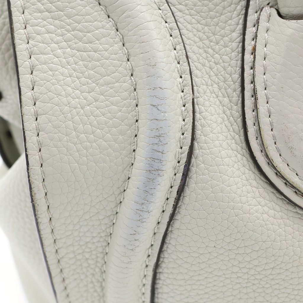Celine Luggage Micro Handbag Light Green Leather Silver — view 8